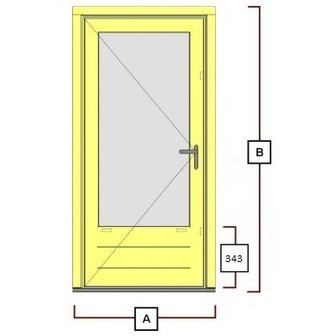 Saai Draak nul hardhouten deurkozijn inclusiefdeur WK043