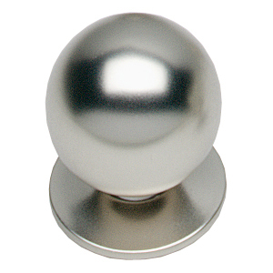 Knop bolrond 25mm nikkel mat